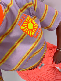 Statement Shirt IBIZA SOLEIL flieder gestreift