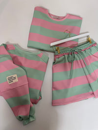 Butterstoff Sommer Set PERFECT OUTFIT matcha/rosa