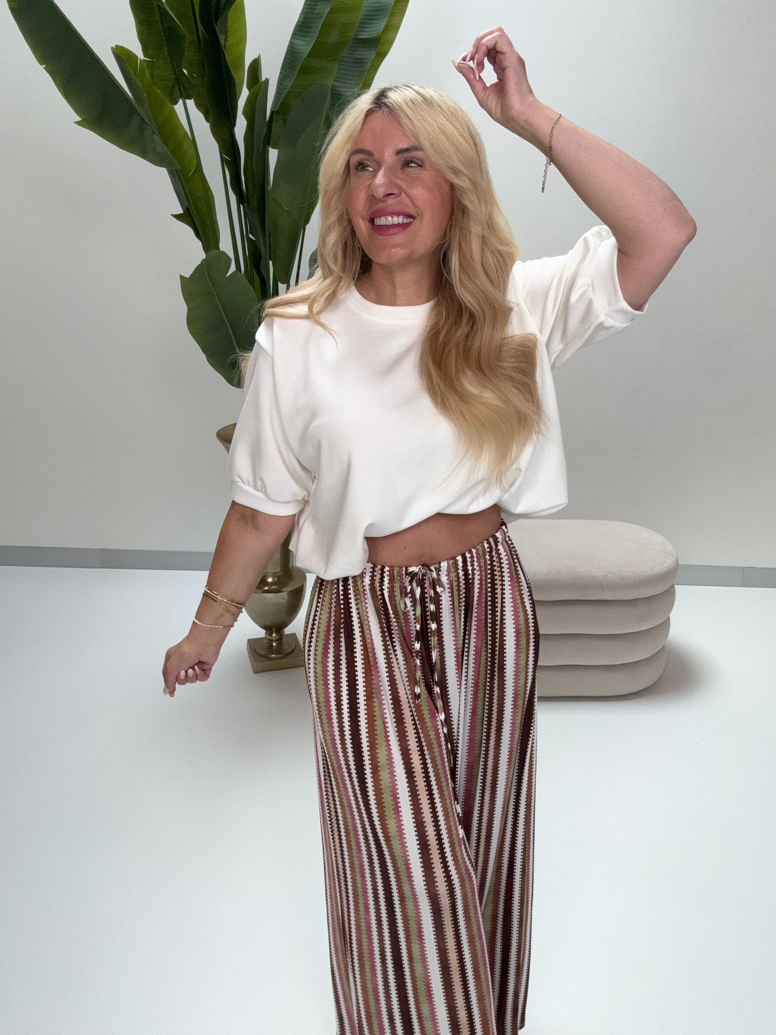 Butterstoff Shirt CROPPED COOLNESS cremeweiß