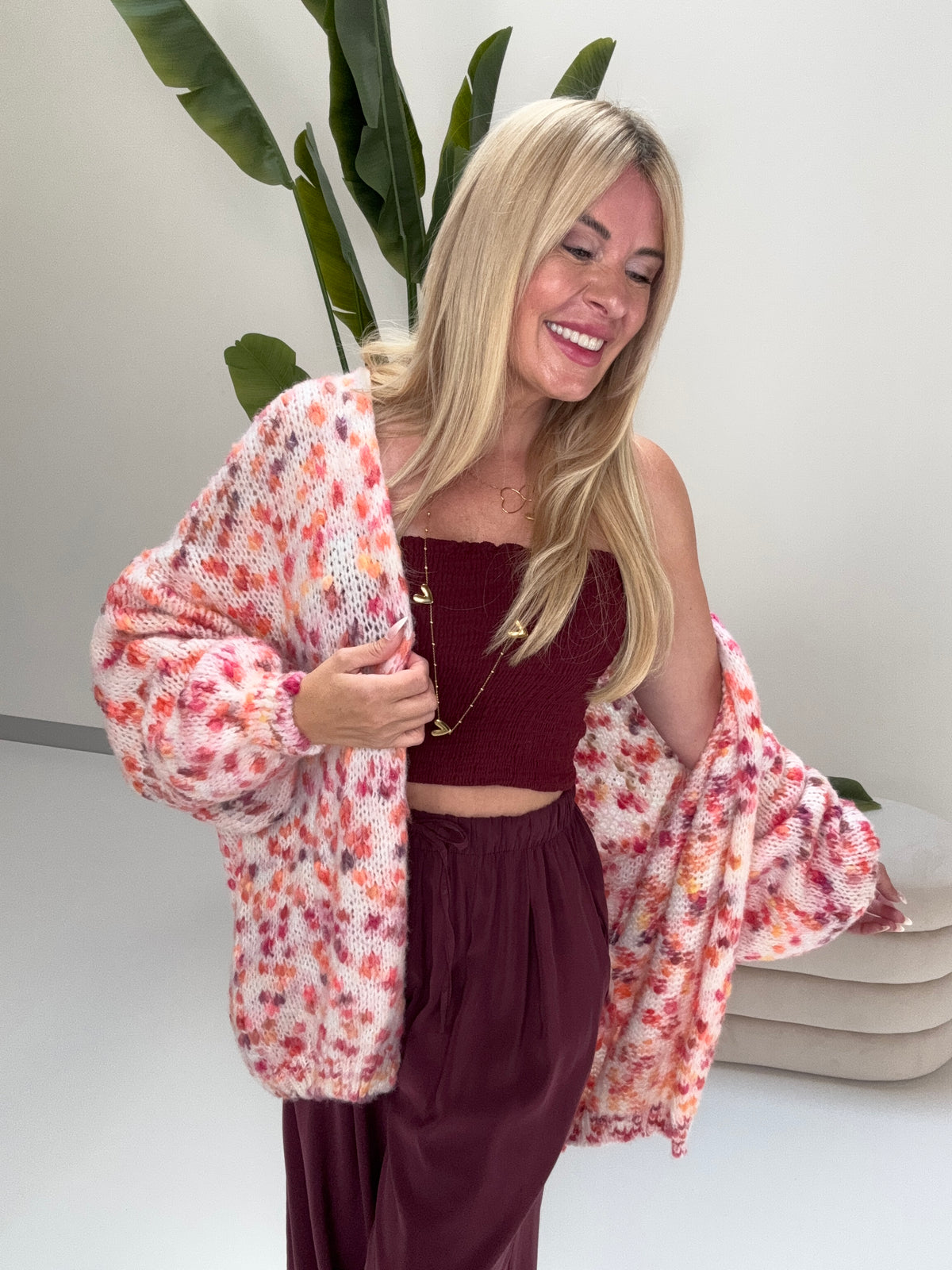 Strickjacke HAPPY DOTS zum offen tragen