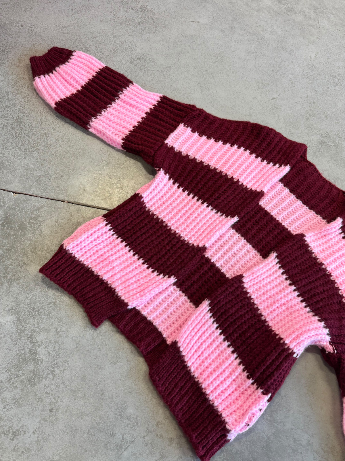 Strickjacke ONLY COZY VIBES burgundy/rosa