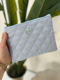Bag ROSALIE VICHY in soft blue