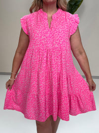 Signature Musselin Kleid kurz rosa LEO LOVER pink