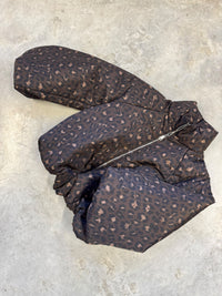Jacke PUFFY POWER mit Reißverschluss Dark Chocolate Leo