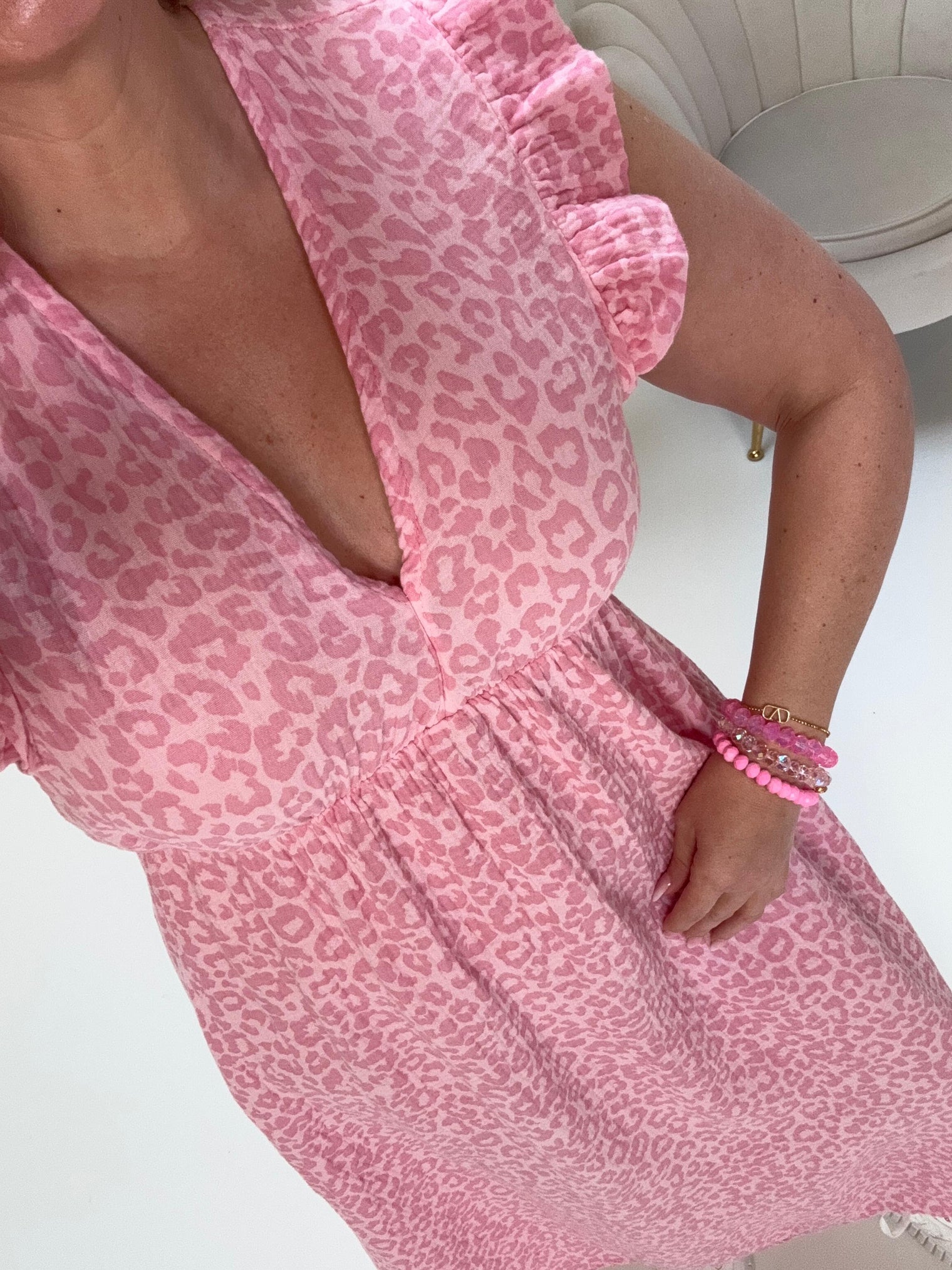 Signature Musselin Kleid hellrosa LEO LOVER rosa