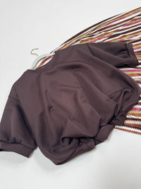 Butterstoff Shirt CROPPED COOLNESS coffee