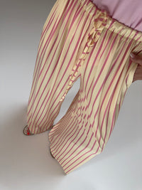 Hose FEELS LIKE BUTTER Stripes gelb rosa
