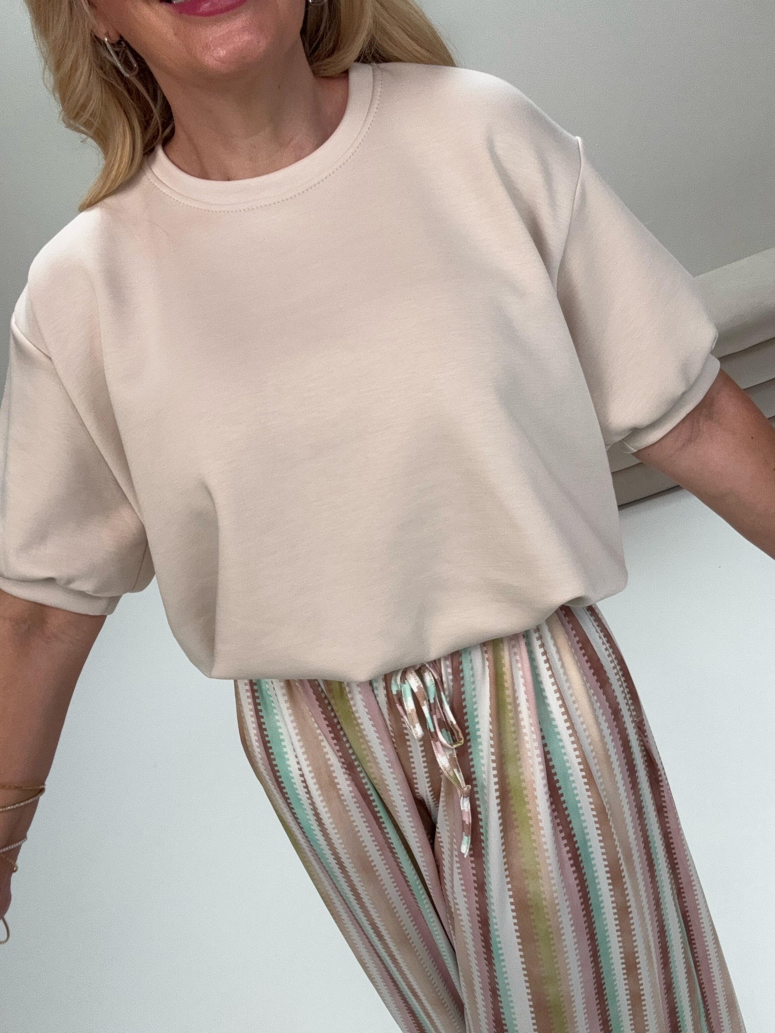Butterstoff Shirt CROPPED COOLNESS beige