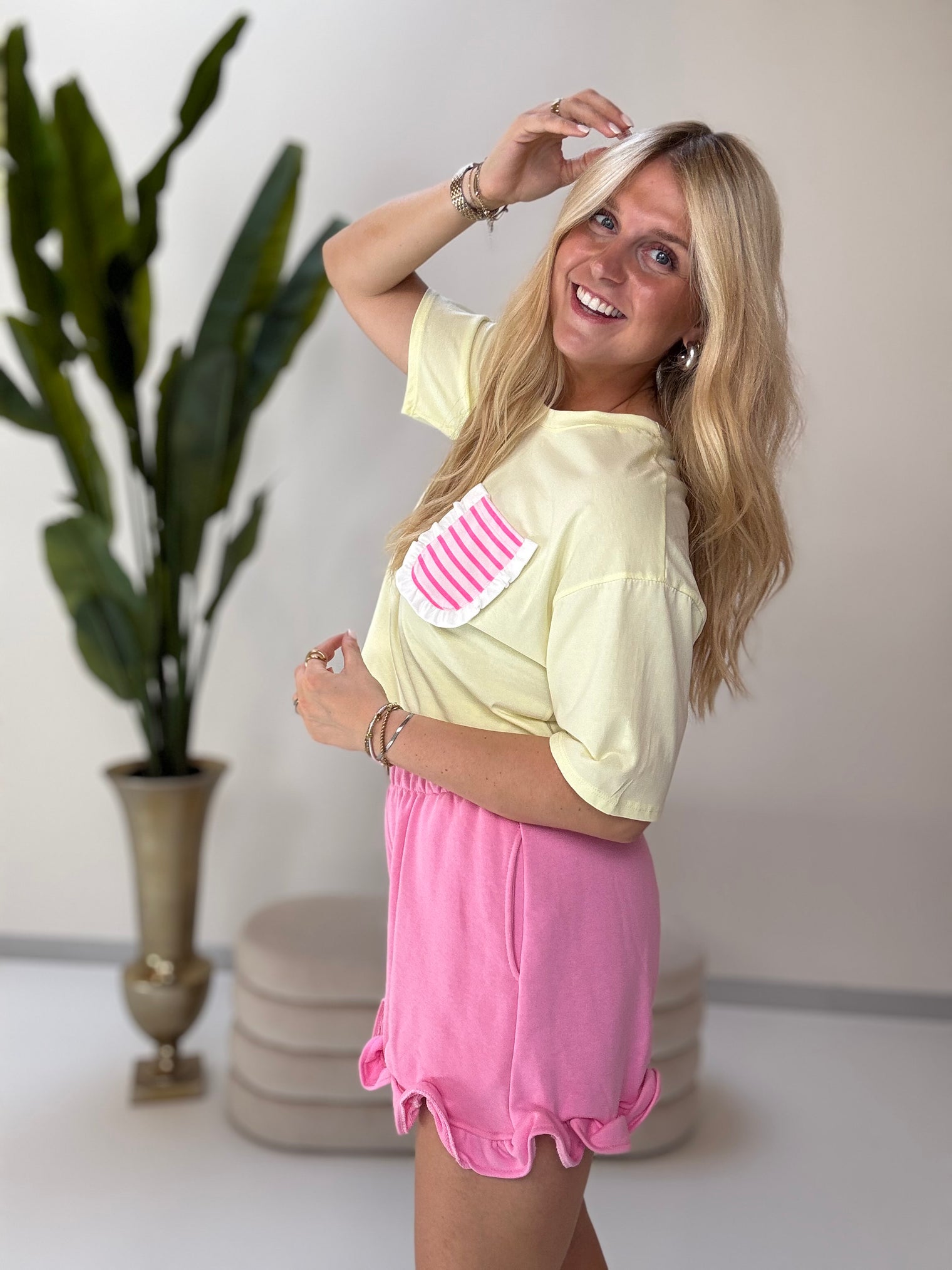 Sommer Shorts mit Volants KISS MY VOLANTS candy rose