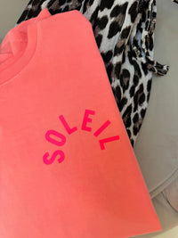 Statement Shirt peach SOLEIL mit Rückenprint