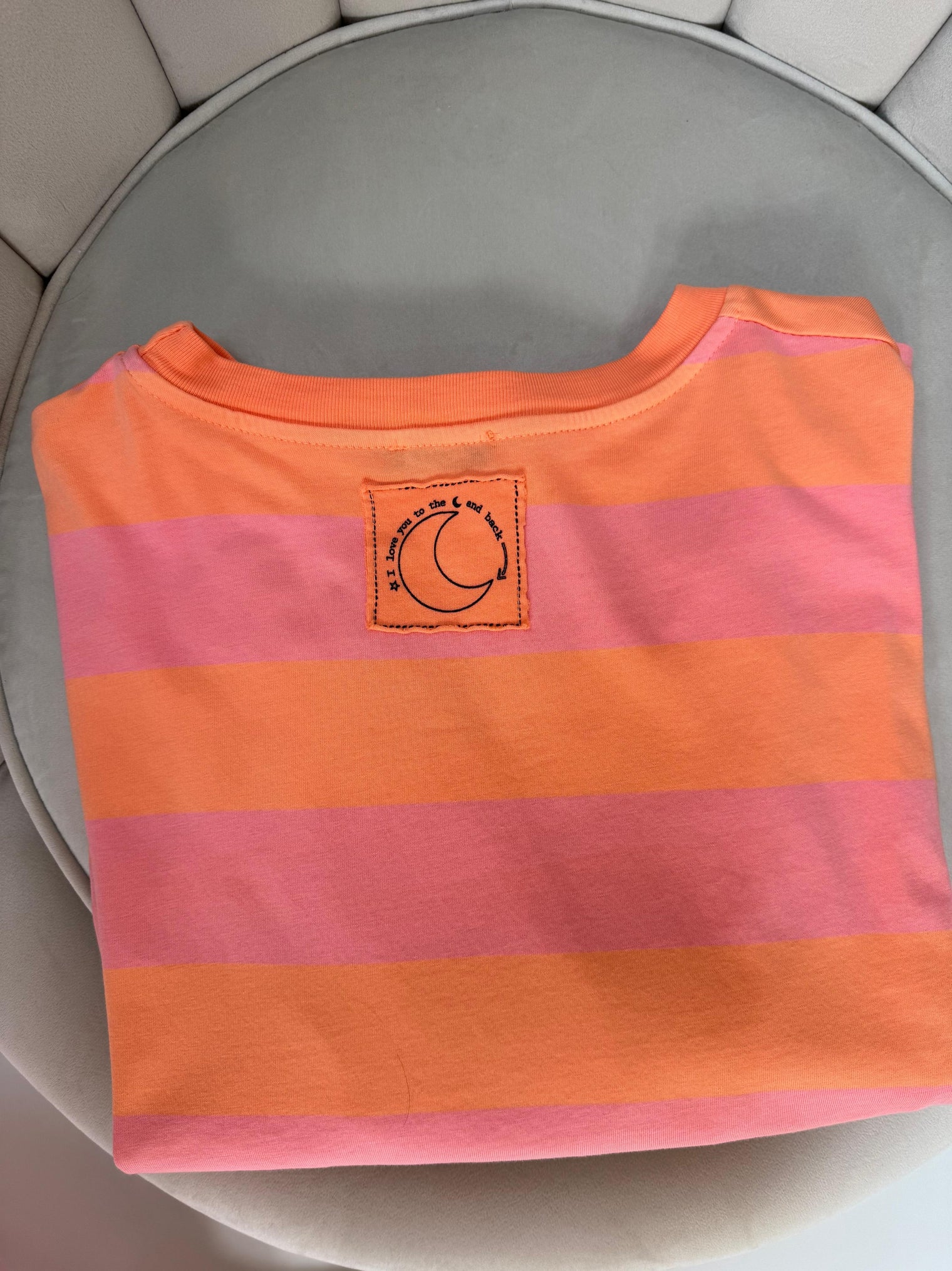 Sweatshirt kurzarm rosa/peach LOVE YOU TO THE MOON