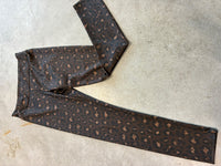 Butterstoff Leggings LEO dark chocolate/schwarz