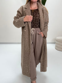 Oversize Mantel TRUST TAUPE mit seitlichen Taschen