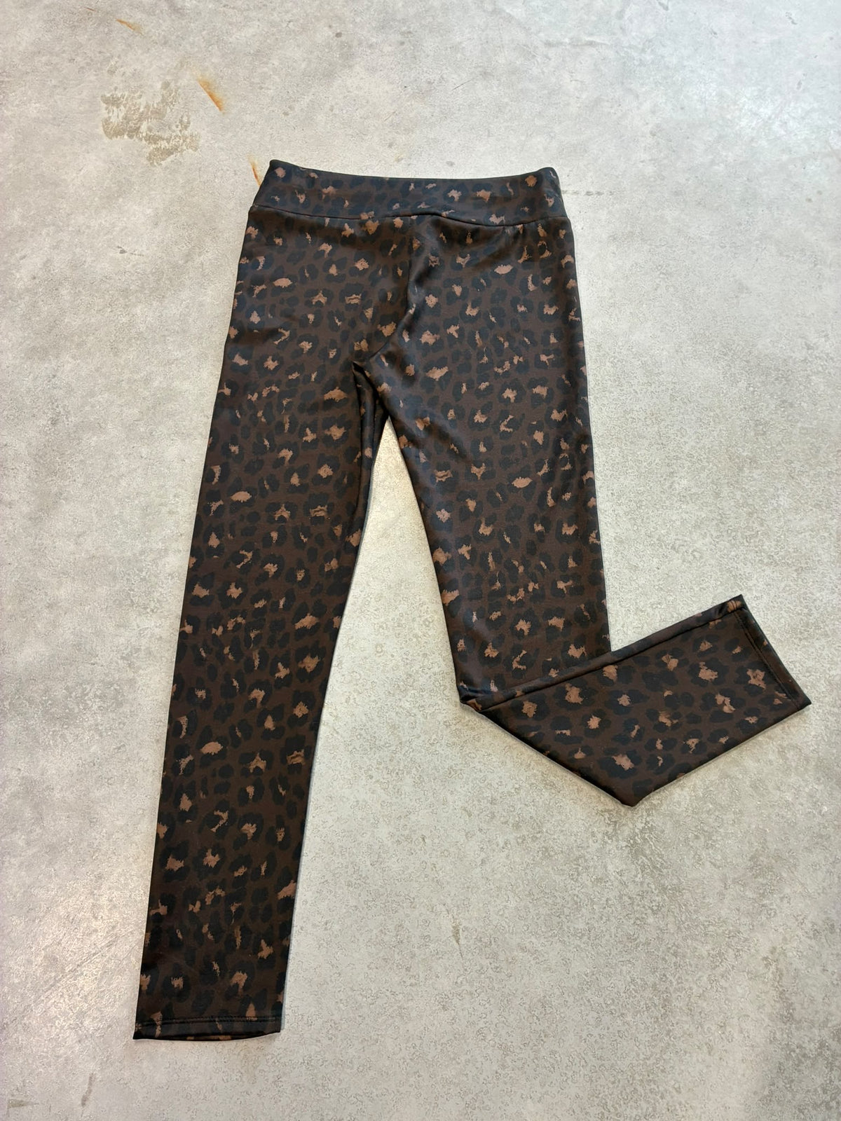 Butterstoff Leggings LEO dark chocolate/schwarz