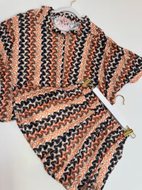 Sommer Shorts SUMMER HOT schwarz/braun/orange