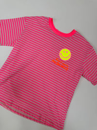 Gestreiftes Baumwoll Shirt KEEP IT SIMPLE rosa/pink