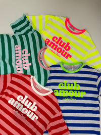 Statement Shirt gelb/weiß gestreift CLUB AMOUR