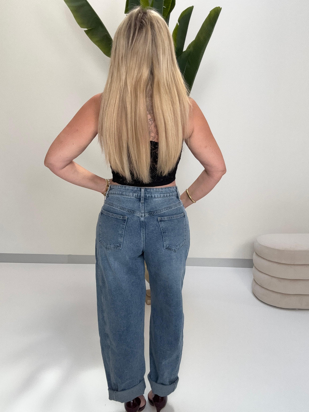 Stretch Barrel Jeans WOW mit seitlichen Details