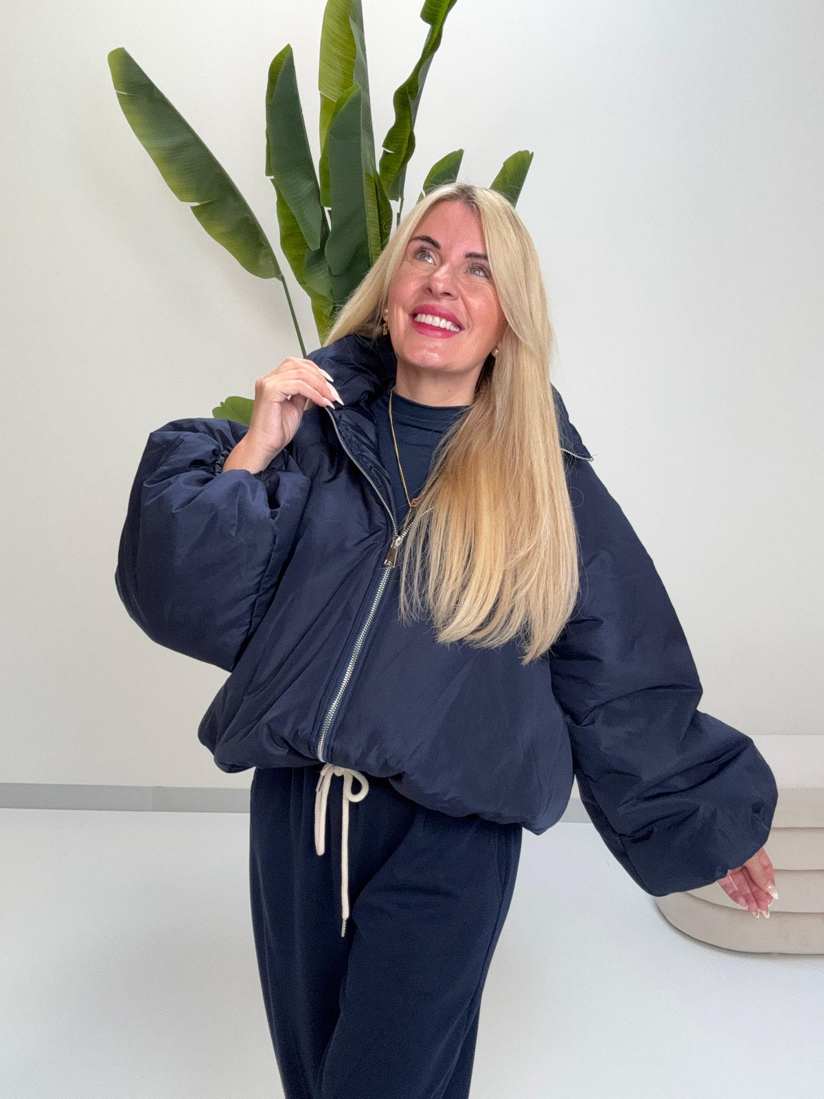 Jacke PUFFY POWER mit Reißverschluss mitternachtsblau