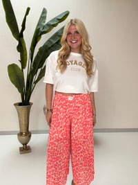 Signature Plisseehose gelb LEO POWER pink/orange