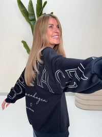 Sweater mit Rückenprint COPENHAGEN dark navy