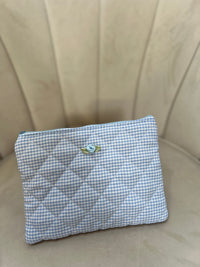 Bag ROSALIE VICHY in soft blue