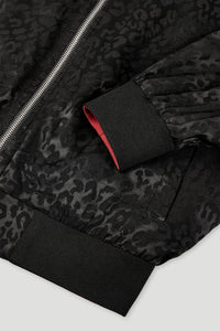 OH APRIL Elin Reversable Bomber Jacket Leo Black/ Maroon