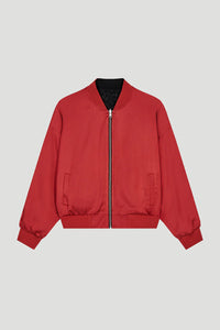 OH APRIL Elin Reversable Bomber Jacket Leo Black/ Maroon