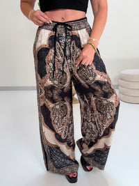 Luxury Hose mit Seide Mahony mitternachtsblau/schwarz/gold