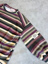 Butterstoff Sweater PERFECT OUTFIT Burgundy Kaki Stripes