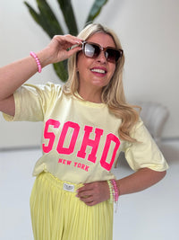 Statement Shirt buttermilk lemon SOHO pink