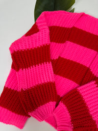 Strickjacke ONLY COZY VIBES pink/rot