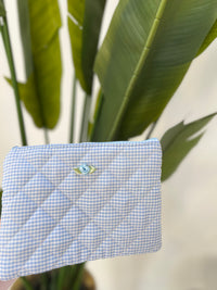 Bag ROSALIE VICHY in soft blue