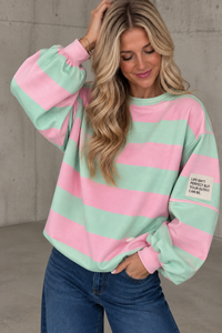 Butterstoff Sweater PERFECT OUTFIT matcha/rosa