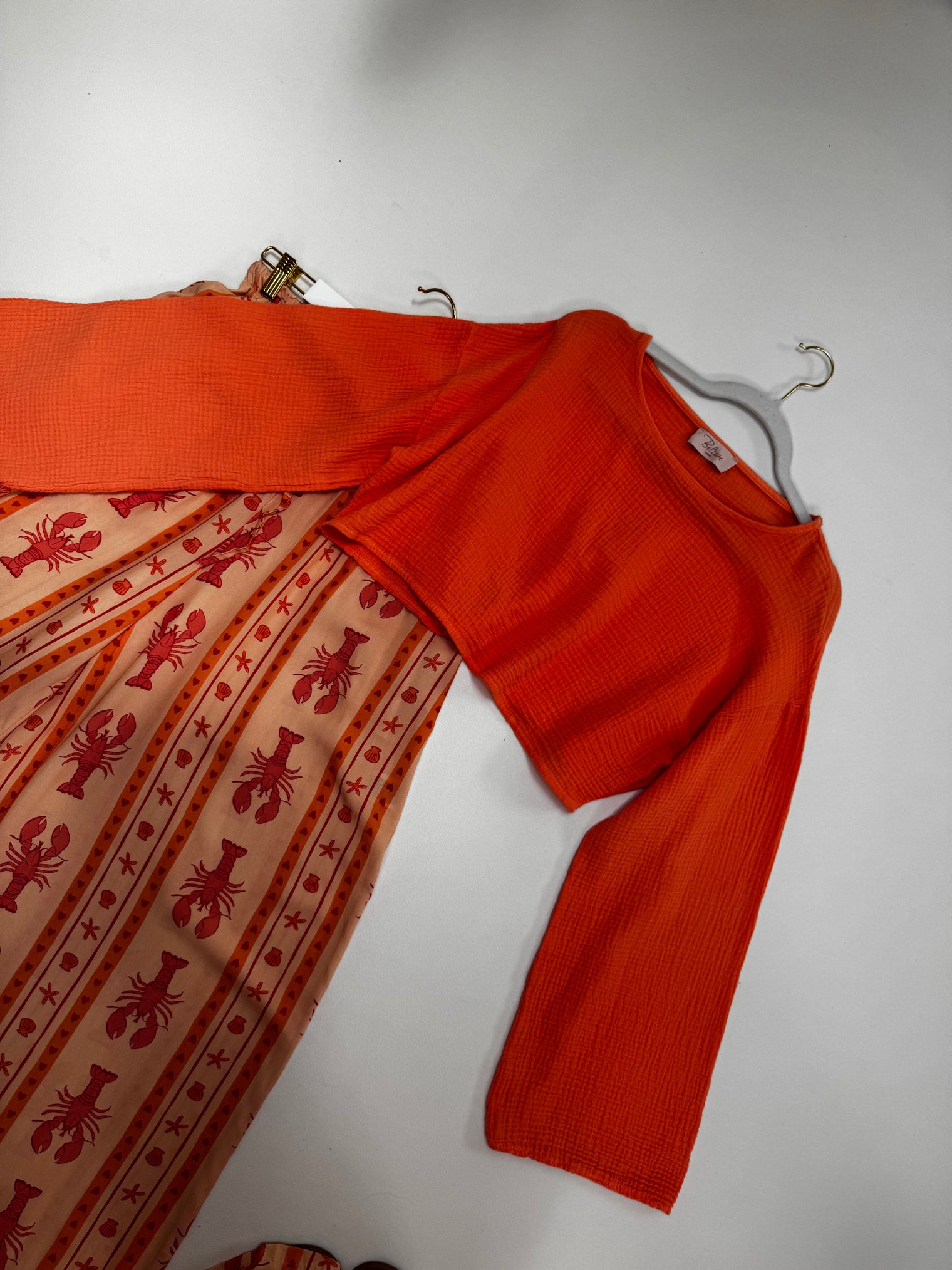 Cropped Musselin Oberteil MUSSELIN MUST-HAVE peach
