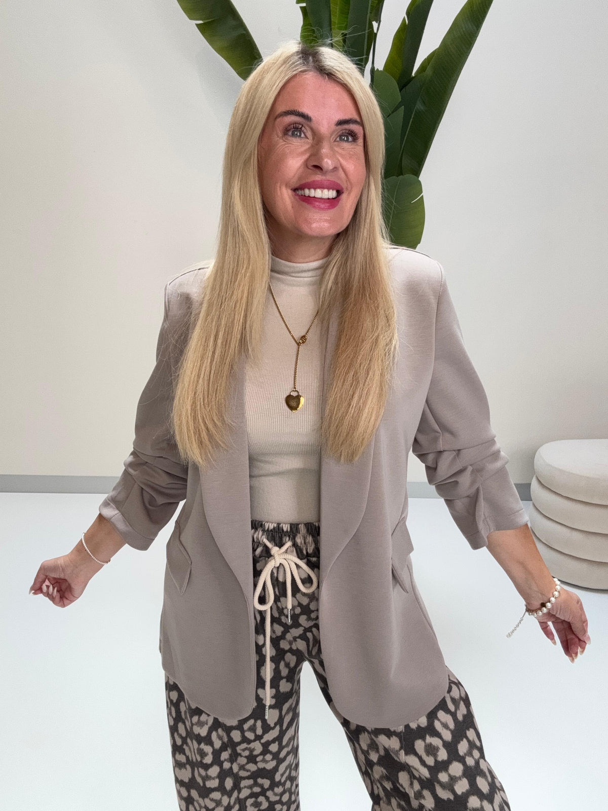 Stretch Butterstoff Blazer OVER THE CLOUDS storm grey