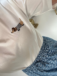 Statement Shirt weiß Dackel