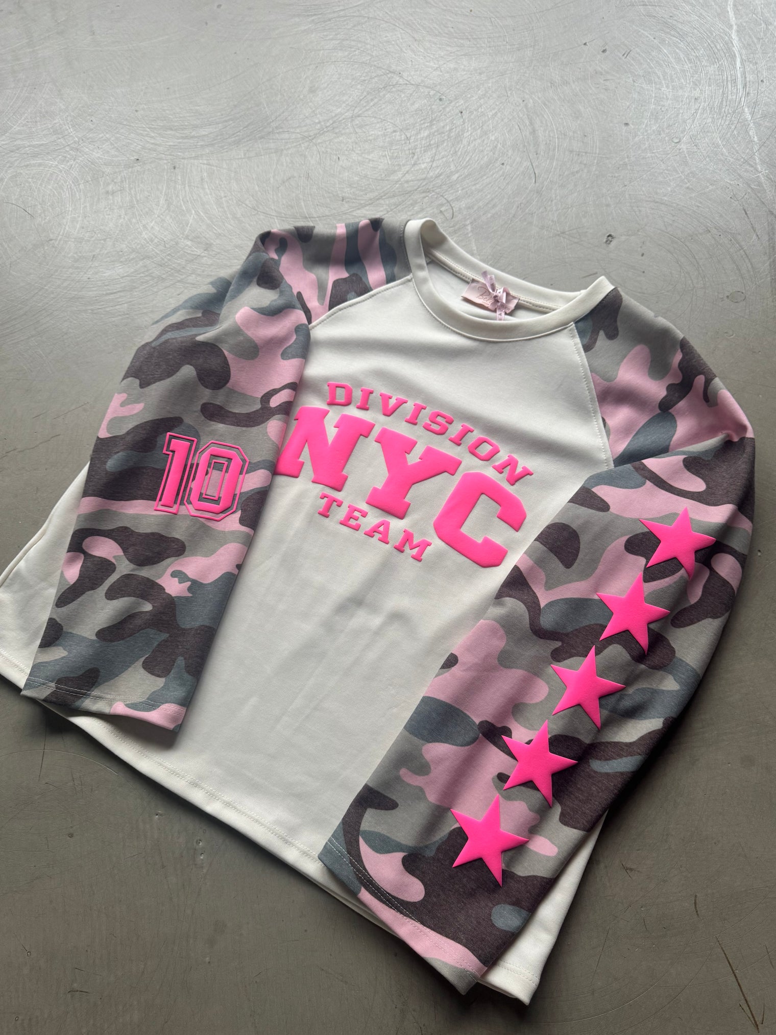 Longsleeve Camouflage pink Star