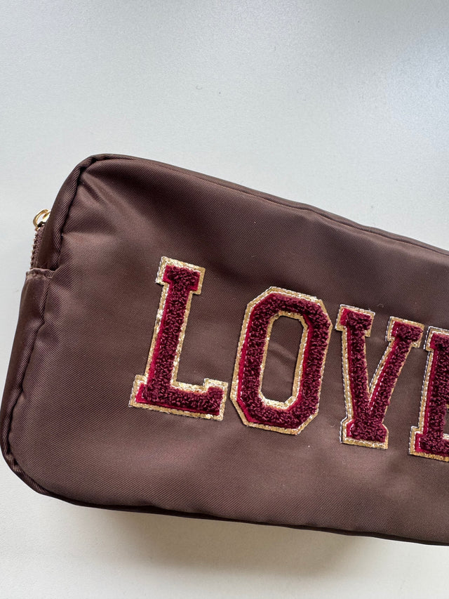 Long Bag chocolate LOVE burgundy