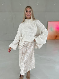Kuschelweicher OVERSIZE Strickpullover creme