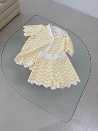 Häkelshirt WAVY VIBES weiß/buttermilk yellow