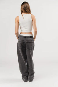 KARO KAUER DENIM BOXER PANTS GREY