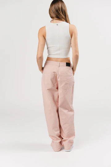 KARO KAUER DENIM BOXER PANTS ROSE