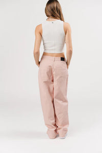 KARO KAUER DENIM BOXER PANTS ROSE