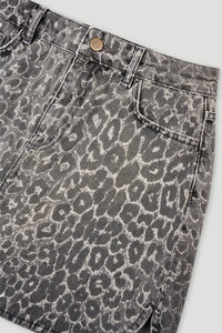 OH APRIL Milo denim skirt leo grey
