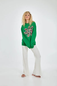 OH APRIL OV Sweater Good Vibes Evergreen Dream