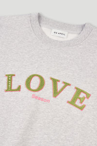 OH APRIL Regular Sweater Love Grey Melange