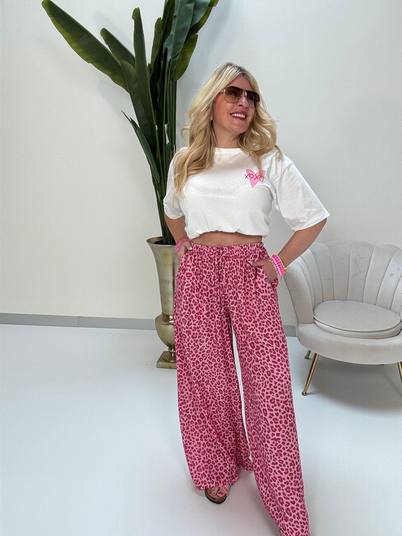 Hose rosa LEO pink/brombeere