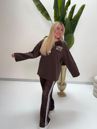 Statement Sweater braun NEW YORK