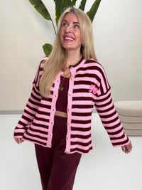 Strickjacke SOHO burgundy/rosa